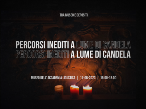 il titolo dell'evento e due candele accese