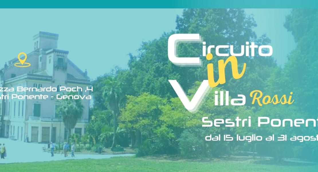 un parco con alberi e una villa