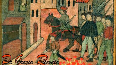 Tavoletta votiva custodita al Museo Fulcis – elaborazione grafica di Ivan Conedera